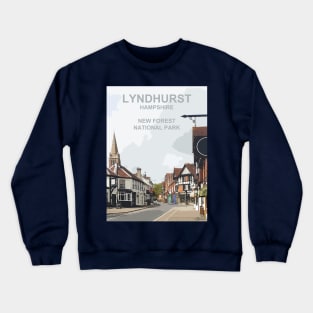 Lyndhurst, Hampshire New Forest gift. New Forest Travel poster Crewneck Sweatshirt